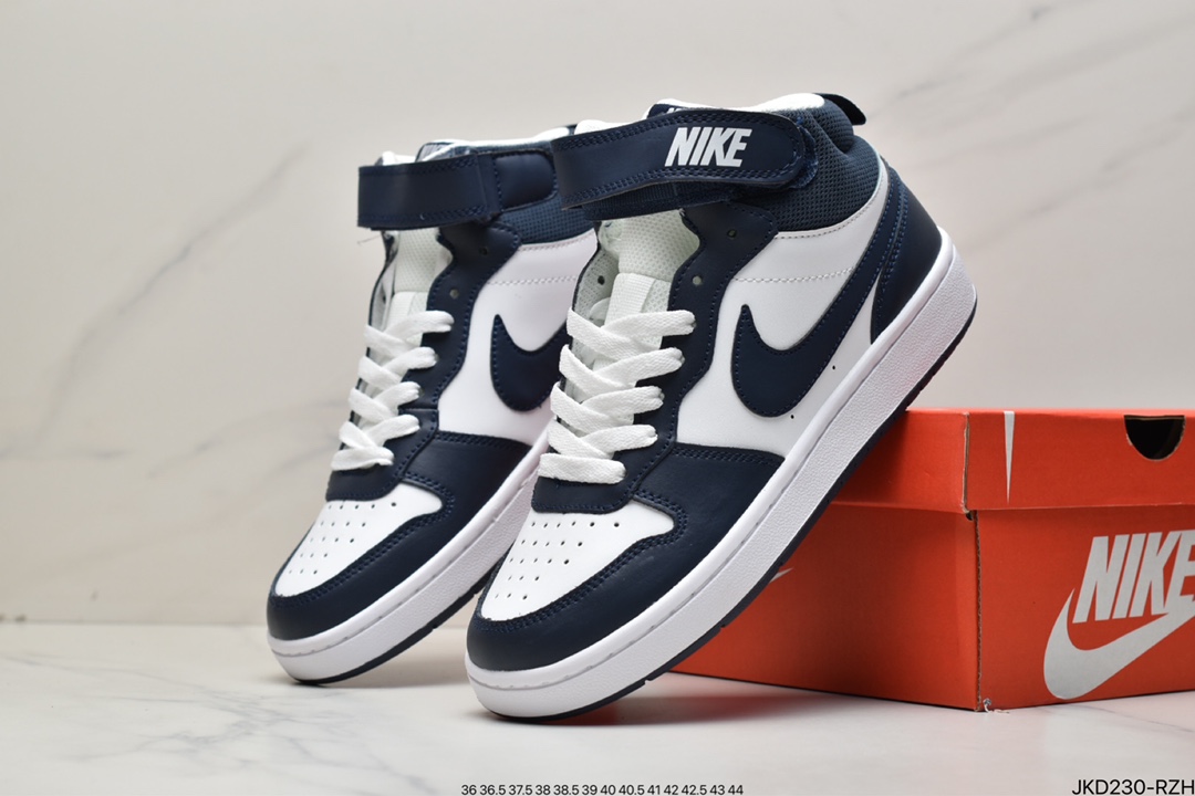 160 耐克 Nike Court Borough Mid 中帮百搭休闲运动板鞋CD7782-107