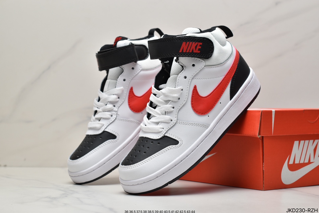 160 耐克 Nike Court Borough Mid 中帮百搭休闲运动板鞋CD7782-107