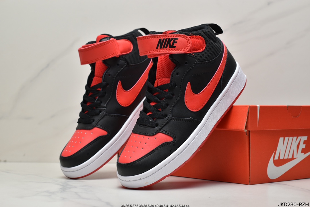 160 耐克 Nike Court Borough Mid 中帮百搭休闲运动板鞋CD7782-107
