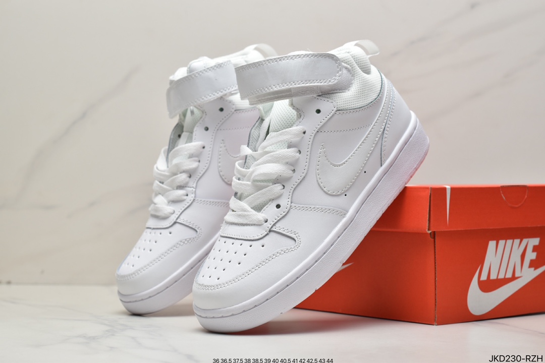 160 耐克 Nike Court Borough Mid 中帮百搭休闲运动板鞋CD7782-107