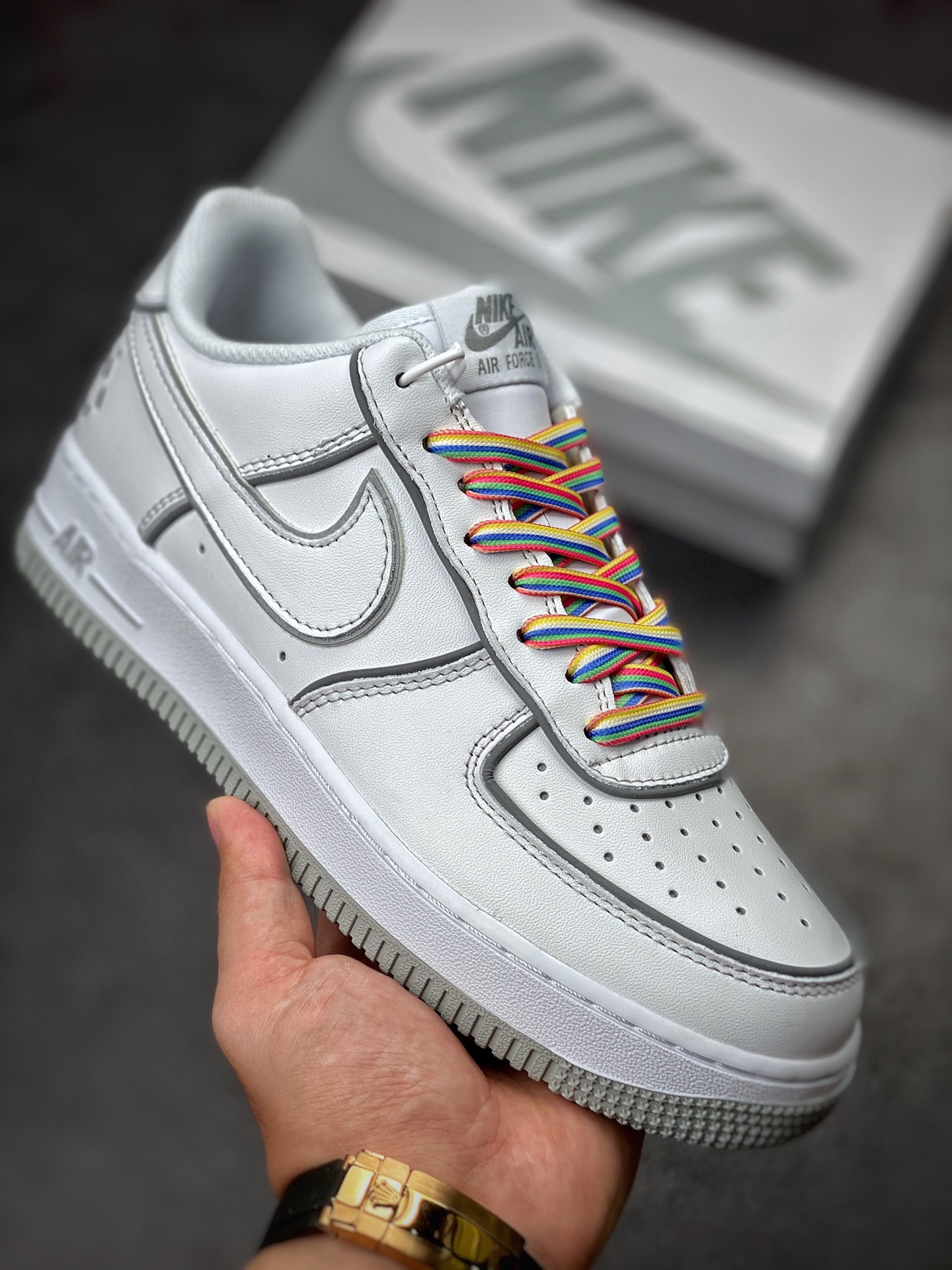 260 Nike Air Force 1 Low 07 熊猫灰白反光 GU7895-639