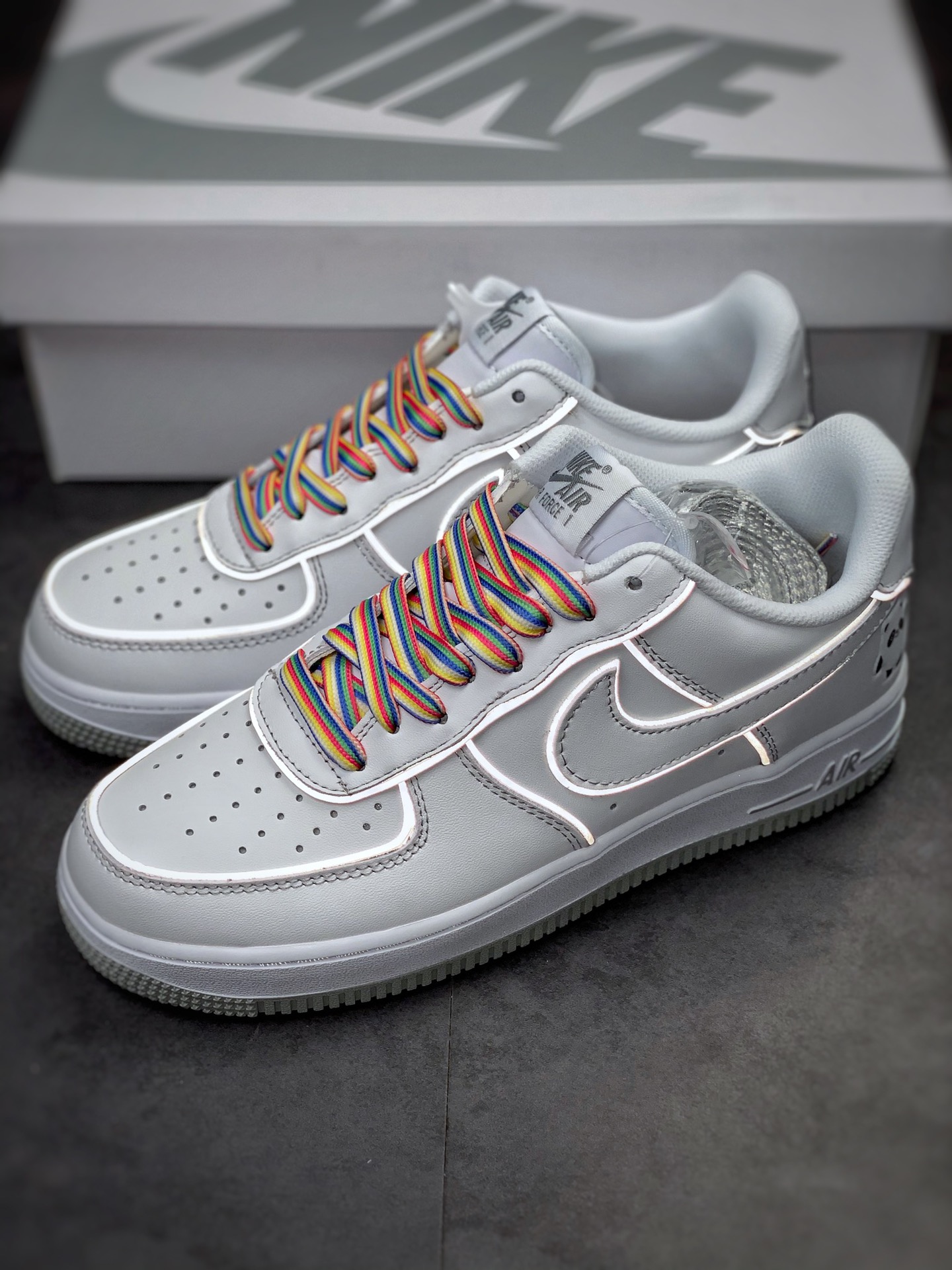 260 Nike Air Force 1 Low 07 熊猫灰白反光 GU7895-639
