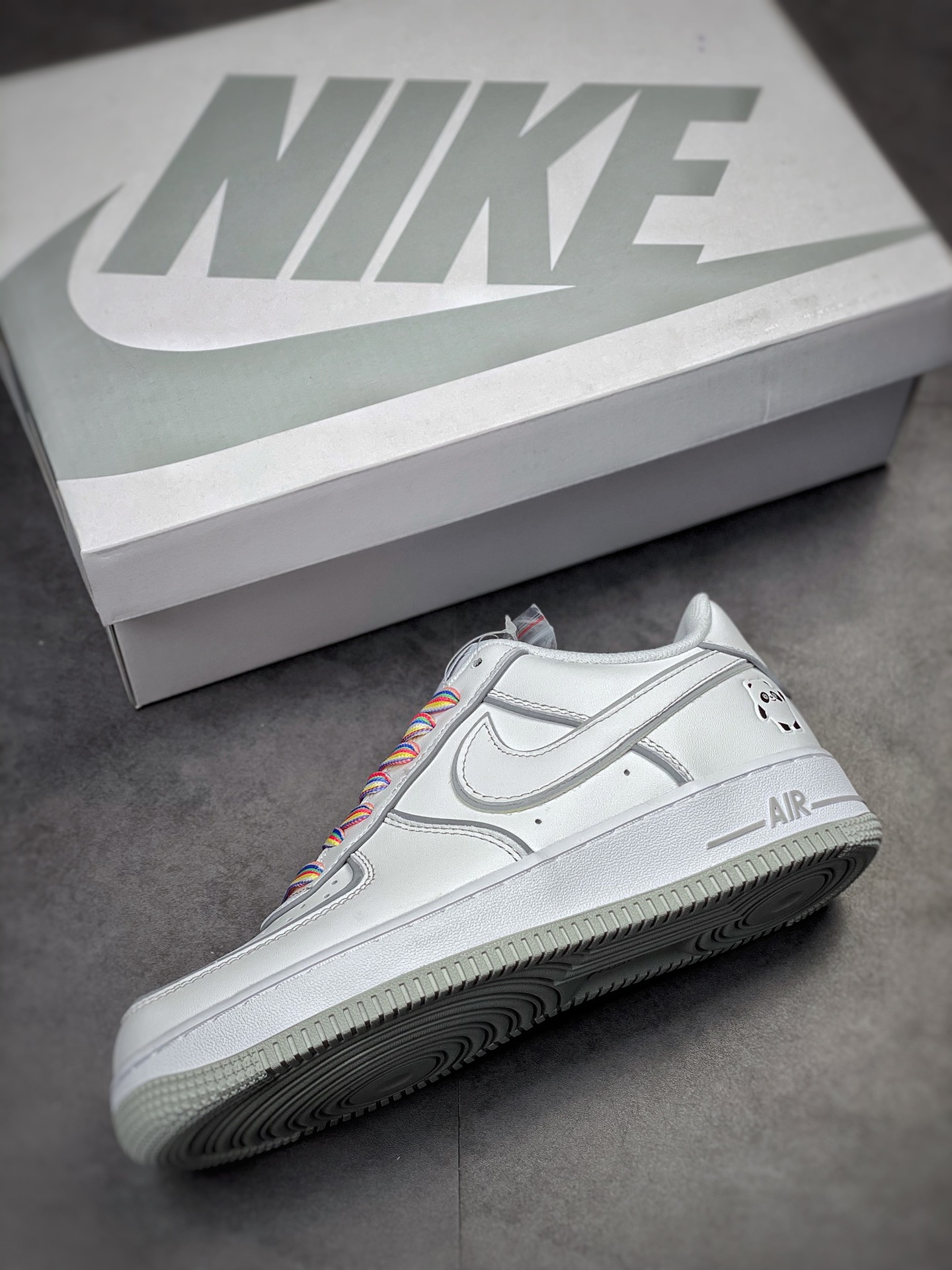 260 Nike Air Force 1 Low 07 熊猫灰白反光 GU7895-639