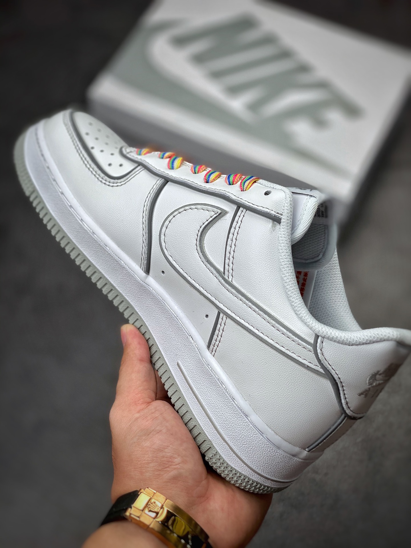 260 Nike Air Force 1 Low 07 熊猫灰白反光 GU7895-639