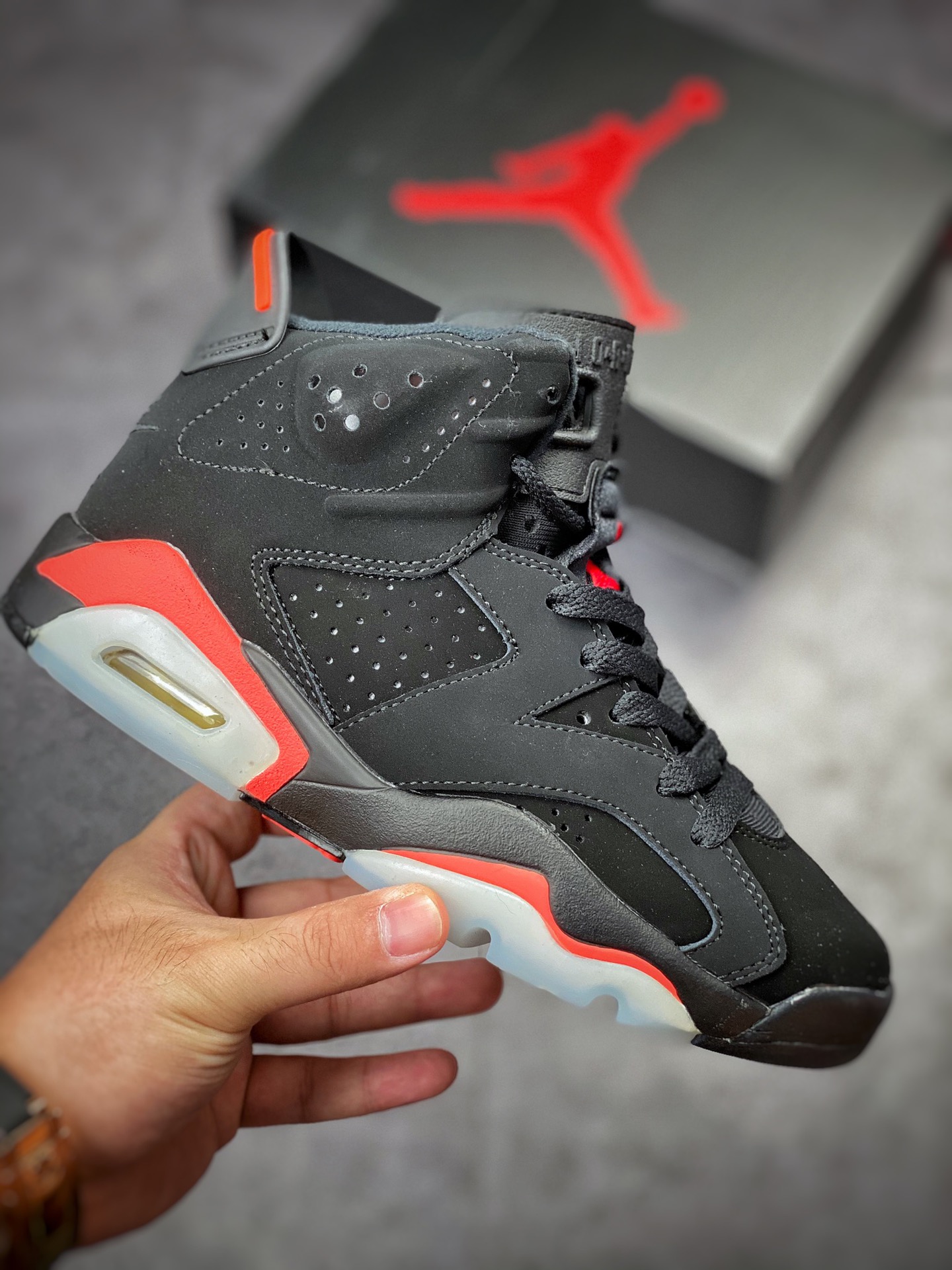 240 Air Jordan 6 ”Black Infrared” 红外线 黑红 384664-060