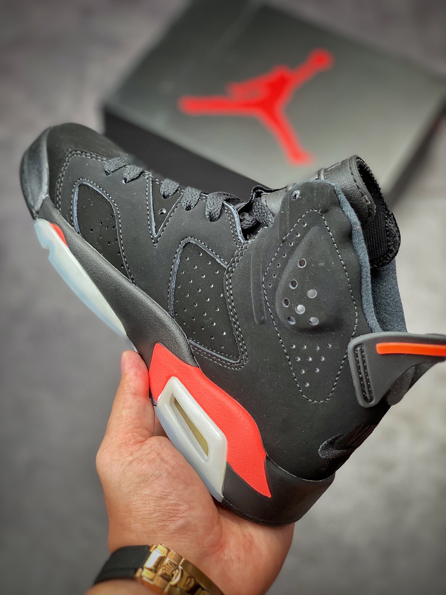 240 Air Jordan 6 ”Black Infrared” 红外线 黑红 384664-060