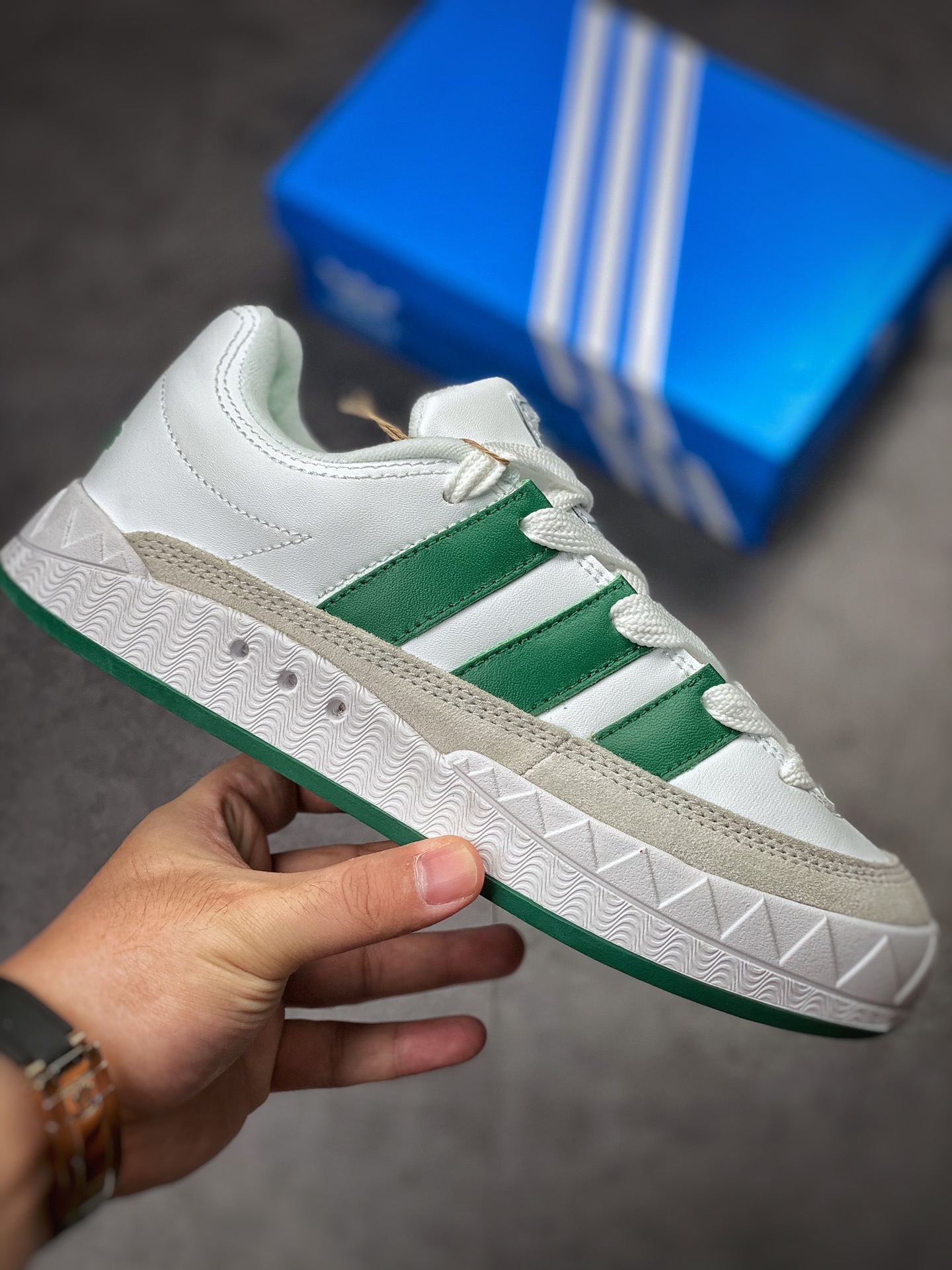 Adidas Adimatic series white gray green DB2912