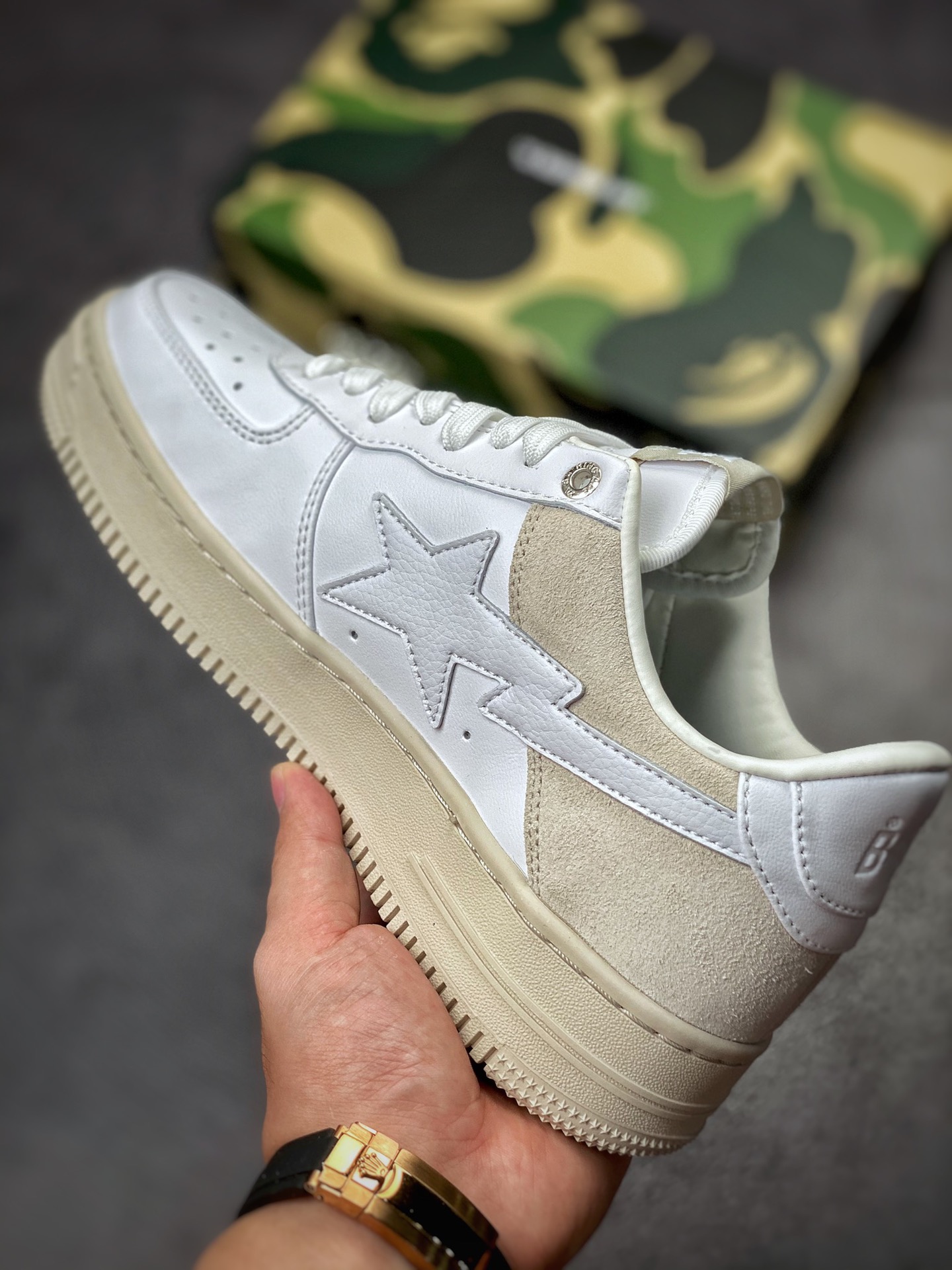 Bape Sta To Low star with the same style ape head classic low top sports and leisure sneakers