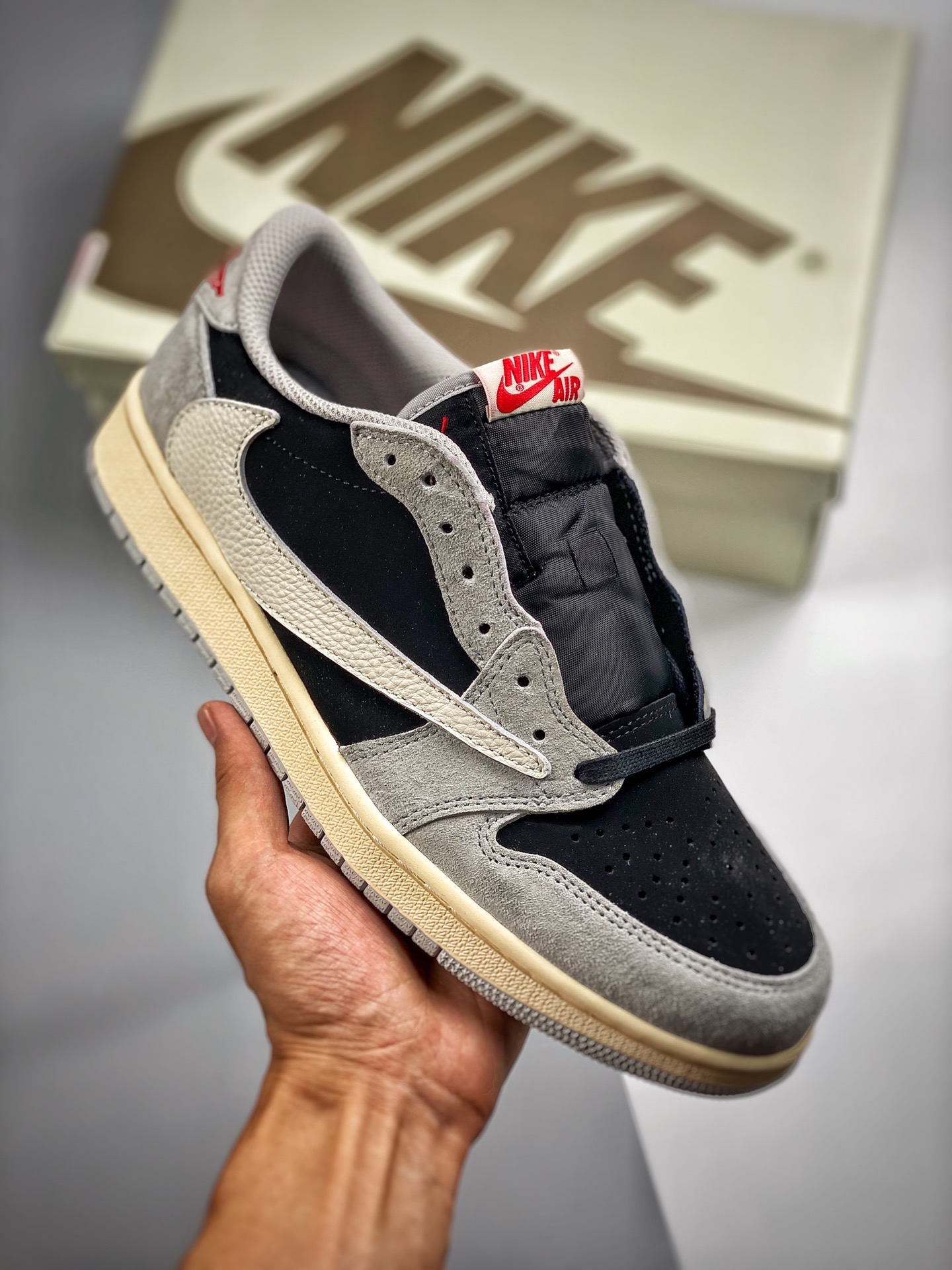 Núcleo 4 Fragment x TS x Air Jordan 1 Low, colaboración triple de caña baja, fotos reales de estreno, única comparable …