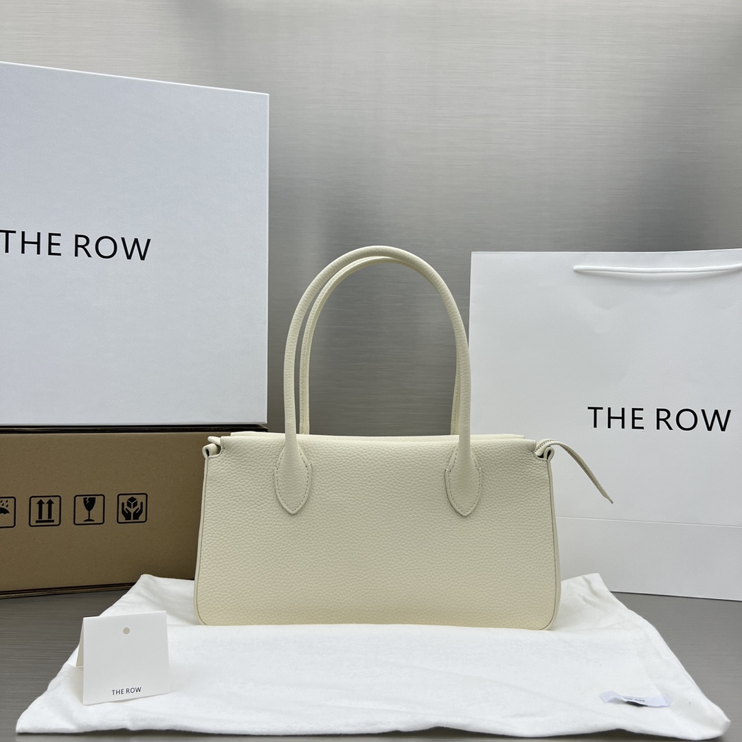 THE ROW 手提包 荔枝纹 粒面皮 白色
