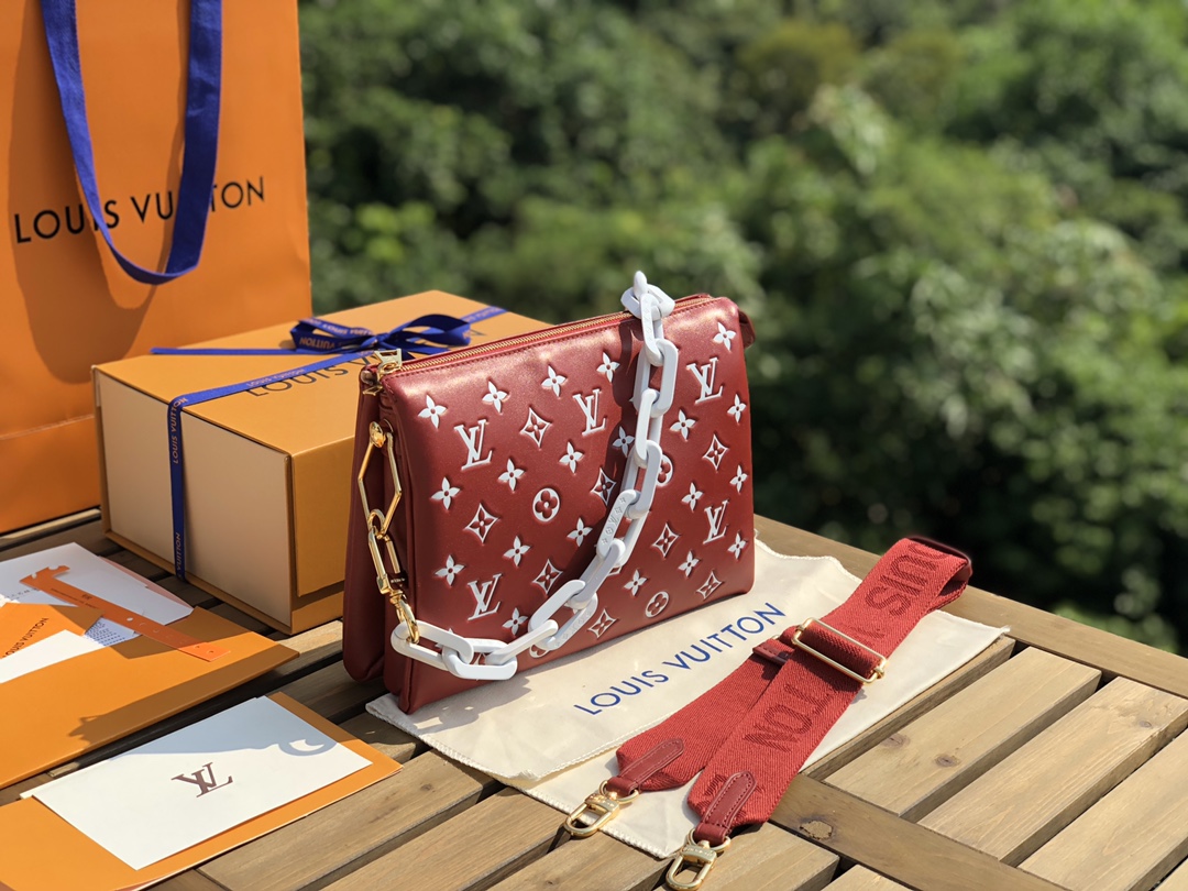 非市场普通货 进口皮料半钢五金 m20761 尺寸26*20*12cm 海外渠道到货，LV Cousin