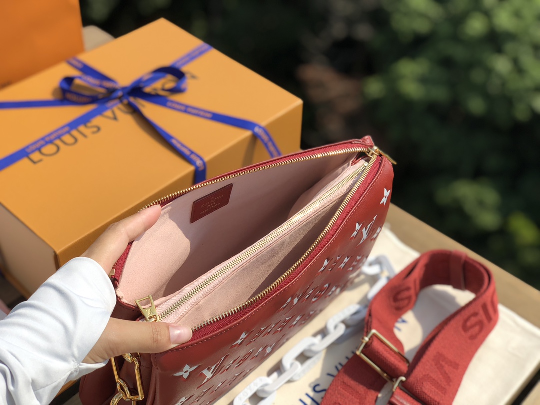 非市场普通货 进口皮料半钢五金 m20761 尺寸26*20*12cm 海外渠道到货，LV Cousin