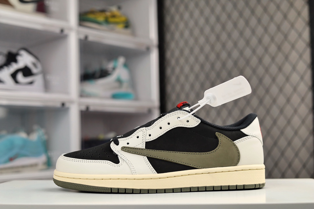 H0 公司级Travis Scott x Fragment x Air Jordan 1 Low 重磅联名藤原浩 三方联名倒钩 全鞋正品原材料 公司原鞋购回重新打版开模 拒绝公底 购置公司同步原材料 都有细节还原95%全网最高版本 原汁原味 忠于原版