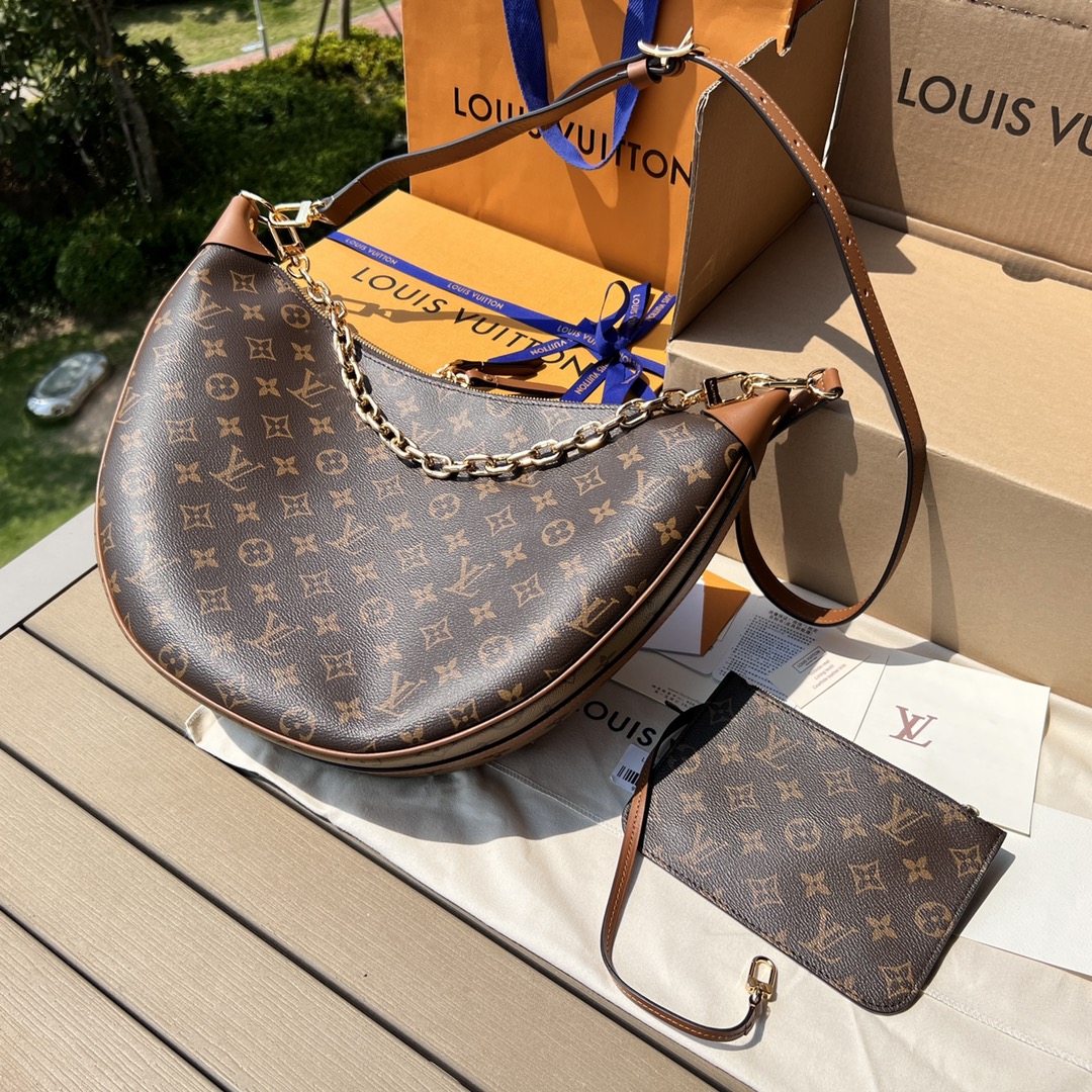 🌼 m46311尺寸：38×26×10cmLV海外渠道资源特供大号豌豆包❗️这款流浪汉环形包灵活宽敞，结