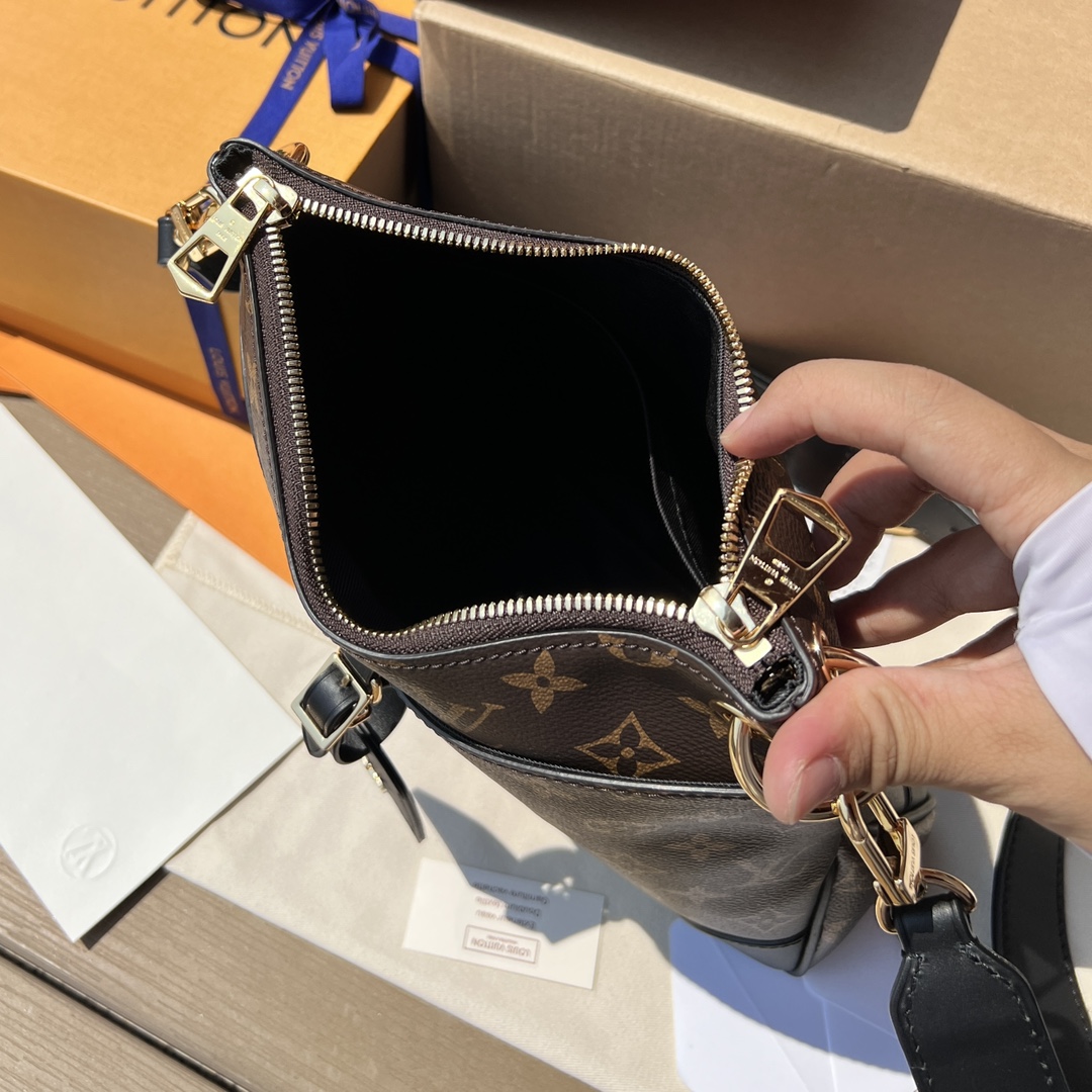 非市场普通货 进口皮料半钢五金m45353尺寸:28×25×9cmLV渠道资源特供订单牛角包❗️路易威登