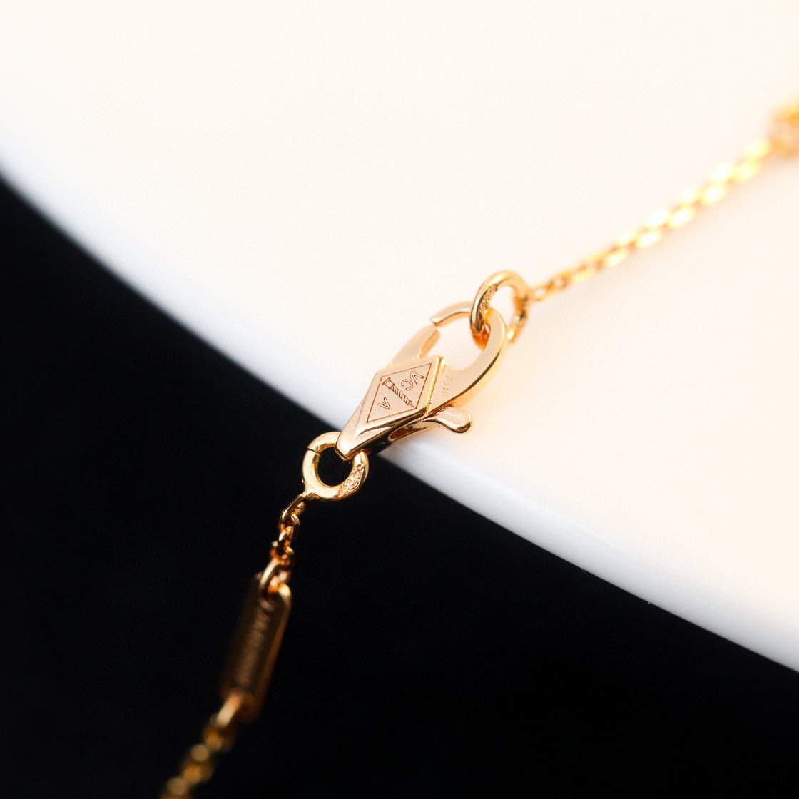 Van Cleef & Arpels vca mini四叶草黑玛瑙项链 统一升级链条