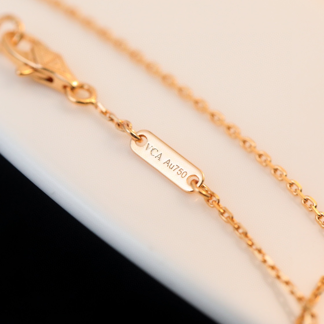 Van Cleef & Arpels vca mini四叶草黑玛瑙项链 统一升级链条
