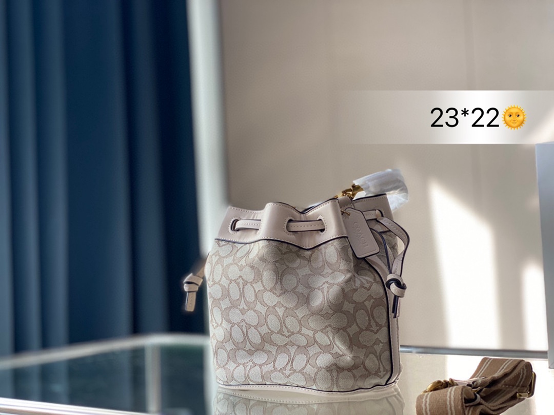 J0 Coach/  Coach 蔻驰  水桶包 印花系列 专柜款 定制面料 logo五金 logo内衬 尺寸 23 22cm