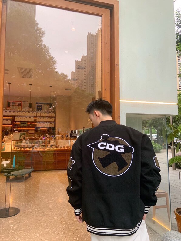 250 斯图西Stussy Cdg40周年重磅联名限定棒球衣服Vibe风必备袖章刺绣夹克外套男女情侣同款