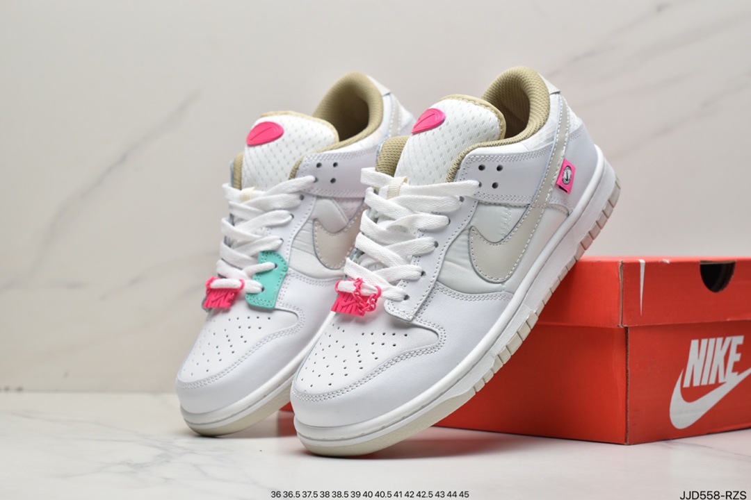 130 耐克Nike Dunk Low 白粉 粉色鞋扣 DX6060-121