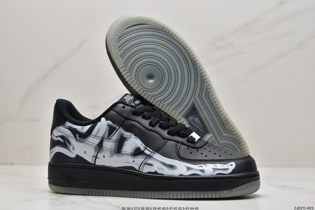 240 耐克Nike Air Force 1 ”Skeleton” 骨骼万圣节骨头 BQ7541-001