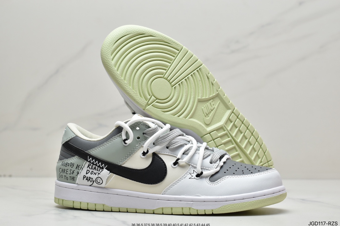 180 耐克/Nike SB Dunk Low Creamy/Tweed”解构绑带低帮休闲运动滑板板鞋CW1503-112