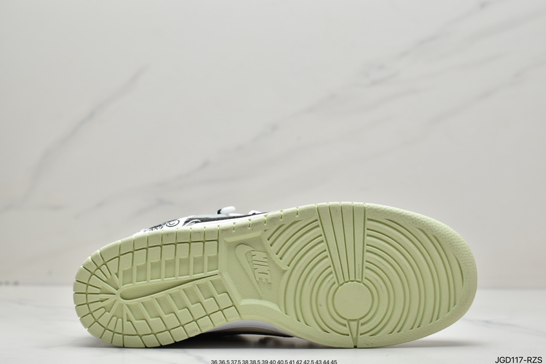 180 耐克/Nike SB Dunk Low Creamy/Tweed”解构绑带低帮休闲运动滑板板鞋CW1503-112