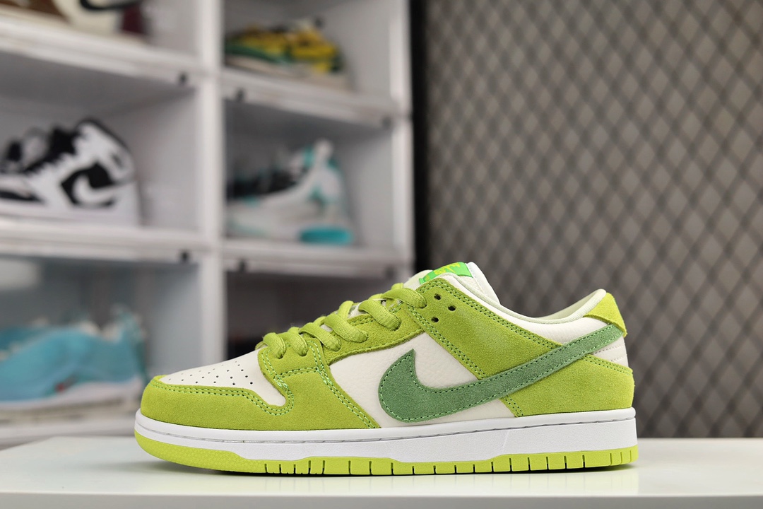 H0 公司级NK SB Dunk Low 青苹果 原装头层材料 独家版型蒸餾加工 帶來的是更好的视觉和脚感体验 纯原品质出货 清洁度 电绣工艺 皮料切割干净无任何毛边 细节完美