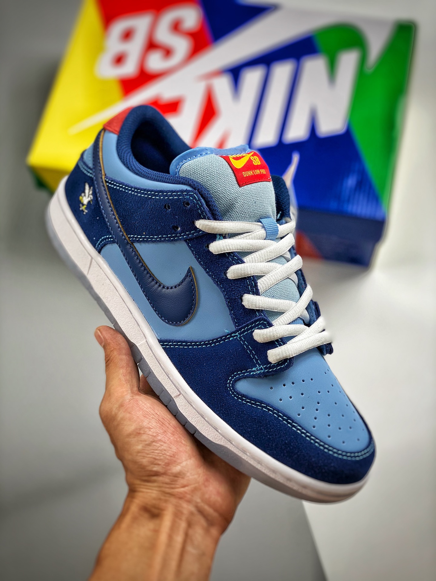 Núcleo 4 Nk Dunk SB Low azul, producción original de fábrica grande, lanzamiento real, materiales de primera capa origi…