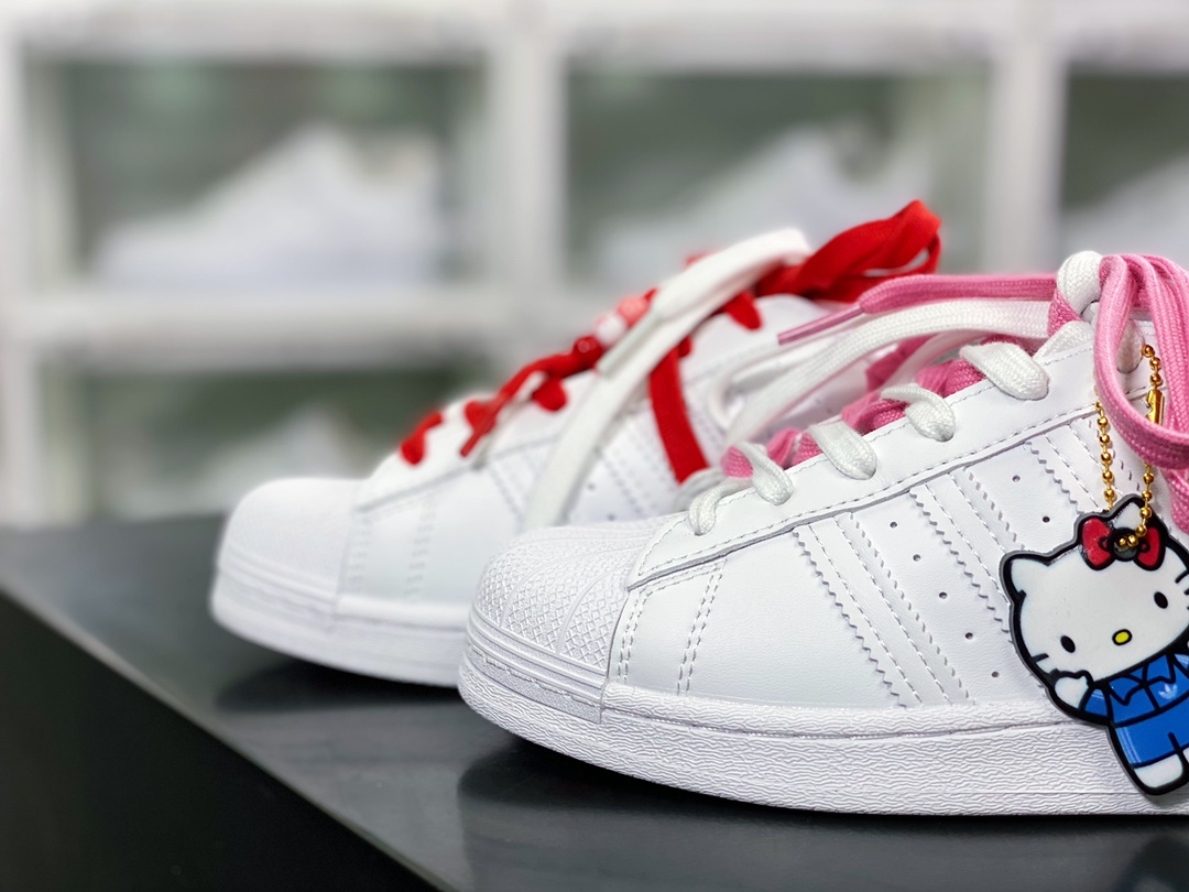 180  IP《Hello Kitty》 x Originals Superstar"Whit Black Beaded"贝壳头系列低帮GW7168