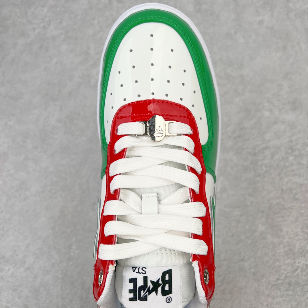 图片[4]-＃C版纯原 Bape Sta To Low 明星同款 猿人头经典漆皮低帮运动休闲板鞋 全套原纸板楦头开发 确保原汁原味 市场最完美低趴版型 一比一鞋头弧度高度鞋身弧度 外贸平台指定订单 匠心打造 开发时长超过半年 独家私模磨具冲刀加持 原厂特供皮料光泽色卡零偏差 内里均采用市场最好的超软原厂填充棉 原数据进口机台高频印压LOGO 最高QC检验标准 控制溢胶瑕疵 深浅定位均保持zp一致 中底嵌入Ortholite缓震材质 全套原包装 包含猿人logo 定制防尘袋 尺码：36 36.5 37 38 38.5 40 40.5 41 42 42.5 43 44 44.5 45 46-选品中心