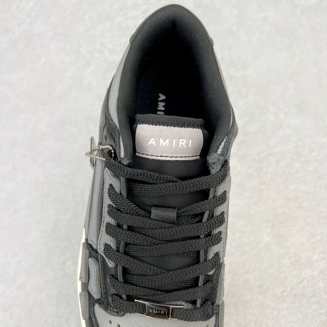 图片[5]-＃LJ渠道版福利 AMIRI Skel Top Low Sneakers 洛杉矶街头之王 高奢·埃米尔 骨骼低帮板鞋 白黑 区分市面所有在售版本 正确鞋舌外翻细节 正确骨头形状 正确双层加厚皮料 市面唯一正确批次 全套配件及包装物 鞋面采用手工切割和边缘涂漆的皮革和骨头贴花 并具有真皮鞋面和模压EVA鞋垫 高密度的电脑车线工艺 尺码：40 41 42 43 44 45-选品中心
