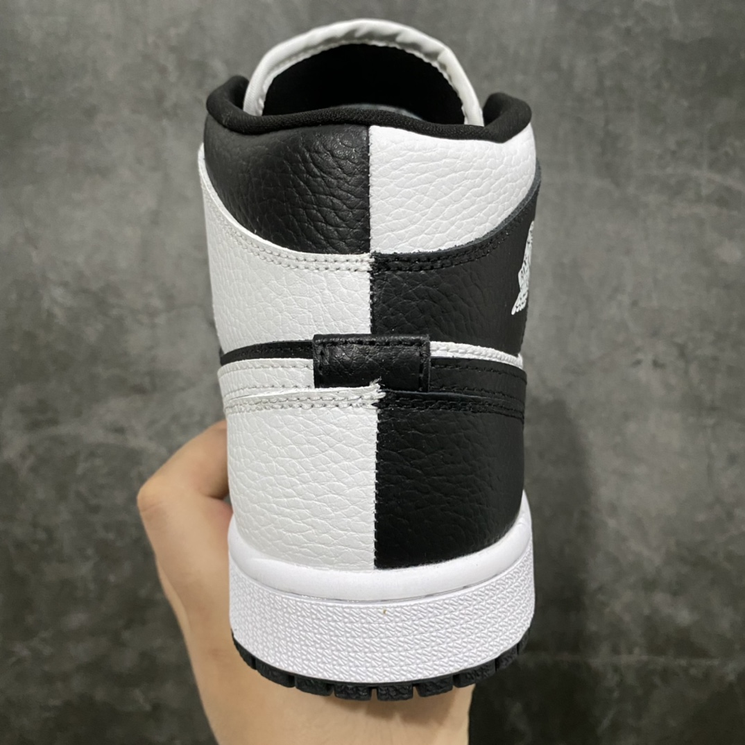 图片[4]-D版Air Jordan AJ1 Mid 中帮 熊猫黑白阴阳DR0501-101 原厂内置全掌气垫 A模大底 头层小牛皮 鞋舌AJ原厂专用牛津布+AJ专用反口珍珠布+原厂无杂质高弹内里海棉 特殊封边弹力鞋带 全网唯一头层牛皮 原鞋开模 拒绝公底 购置公司同步原材料 原汁原味 忠于原版‼️ 尺码：36 36.5 37.5 38 38.5 39 40 40.5 41 42 42.5 43 44 44.5 45 46 47.5-选品中心