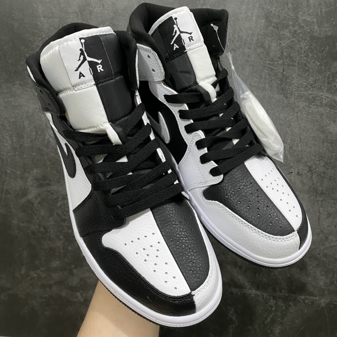 图片[9]-D版Air Jordan AJ1 Mid 中帮 熊猫黑白阴阳DR0501-101 原厂内置全掌气垫 A模大底 头层小牛皮 鞋舌AJ原厂专用牛津布+AJ专用反口珍珠布+原厂无杂质高弹内里海棉 特殊封边弹力鞋带 全网唯一头层牛皮 原鞋开模 拒绝公底 购置公司同步原材料 原汁原味 忠于原版‼️ 尺码：36 36.5 37.5 38 38.5 39 40 40.5 41 42 42.5 43 44 44.5 45 46 47.5-选品中心