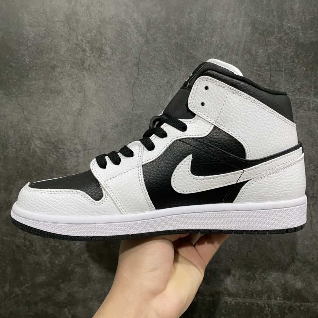 图片[2]-D版Air Jordan AJ1 Mid 中帮 熊猫黑白阴阳DR0501-101 原厂内置全掌气垫 A模大底 头层小牛皮 鞋舌AJ原厂专用牛津布+AJ专用反口珍珠布+原厂无杂质高弹内里海棉 特殊封边弹力鞋带 全网唯一头层牛皮 原鞋开模 拒绝公底 购置公司同步原材料 原汁原味 忠于原版‼️ 尺码：36 36.5 37.5 38 38.5 39 40 40.5 41 42 42.5 43 44 44.5 45 46 47.5-选品中心
