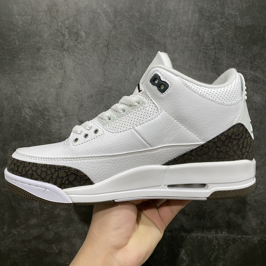 图片[2]-Air Jordan AJ3 Retro 摩卡配色 136064-122 完美还原细节 原装进口皮料 正确石头纹 纳帕纹结合 原厂私磨 正品鞋型 鞋舌飞人刺绣针数立体讲究精细 原厂中底钢印 欢迎对比正品原鞋 尺码：40.5 41 42 42.5 43 44 44.5 45 46 47.5-选品中心