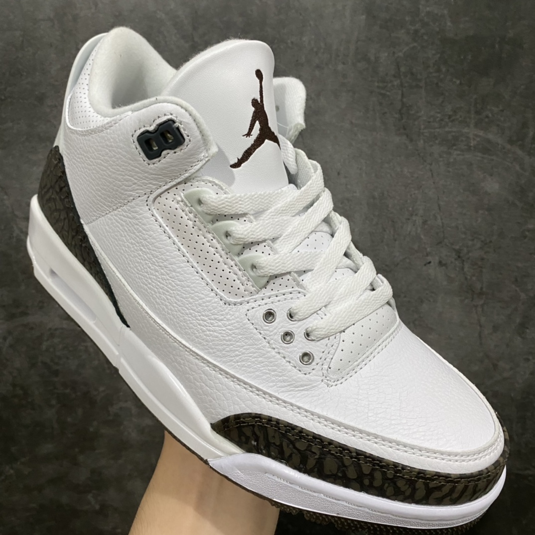 图片[3]-Air Jordan AJ3 Retro 摩卡配色 136064-122 完美还原细节 原装进口皮料 正确石头纹 纳帕纹结合 原厂私磨 正品鞋型 鞋舌飞人刺绣针数立体讲究精细 原厂中底钢印 欢迎对比正品原鞋 尺码：40.5 41 42 42.5 43 44 44.5 45 46 47.5-选品中心
