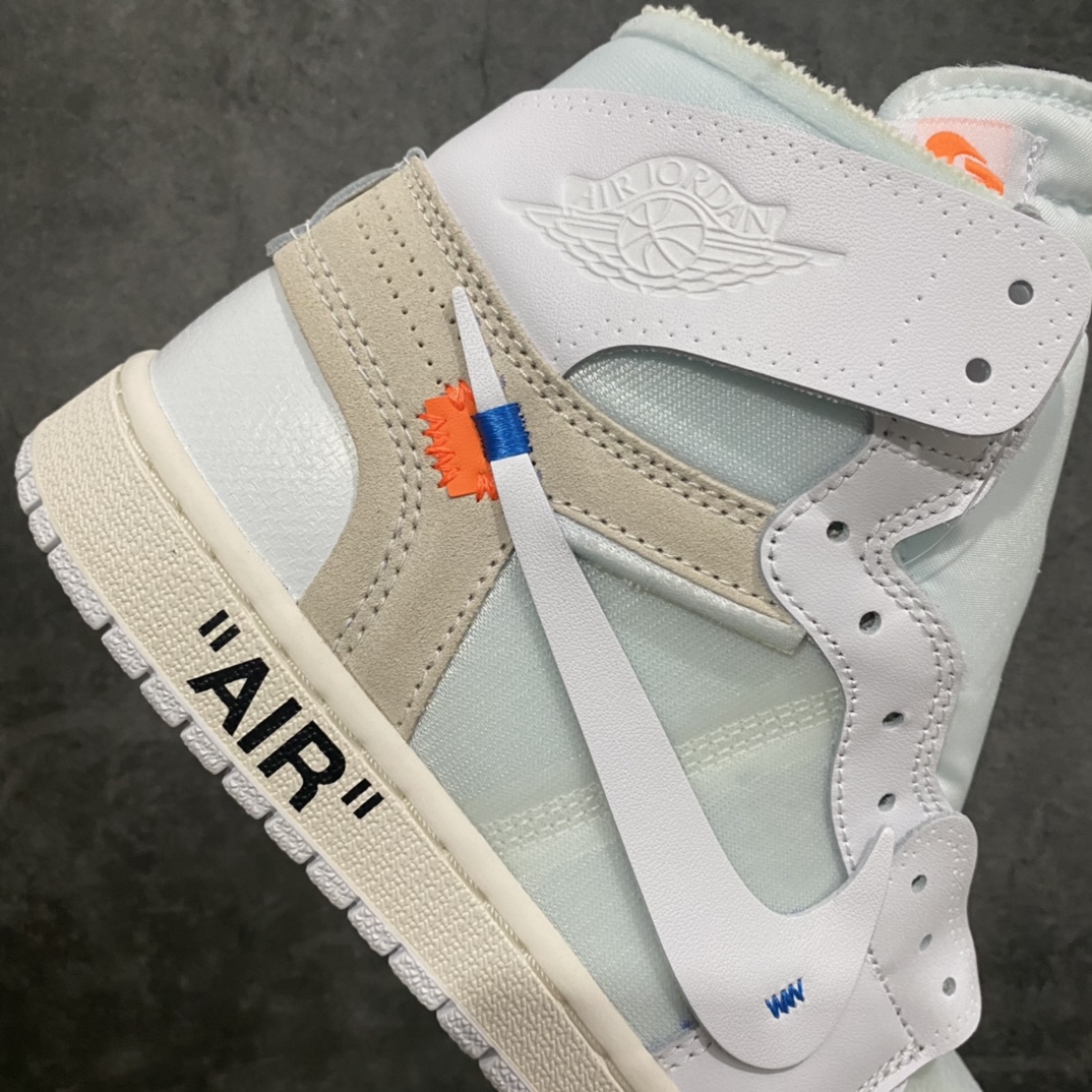 图片[7]-OG纯原 OFF-WHITE x Air Jordan AJ1 OW联名欧限纯白 AQ0818-100 原盒原配 鞋面网纱、后跟港宝等材料 均采购来自原厂 针车孔深度 标语字体大小间距 侧边外露海绵 极致还原乱真 所有模具原鞋拆解开发 打造市售最强版本 尺码：36 36.5 37.5 38 38.5 39 40 40.5 41 42 42.5 43 44 44.5 45 46 47.5-选品中心