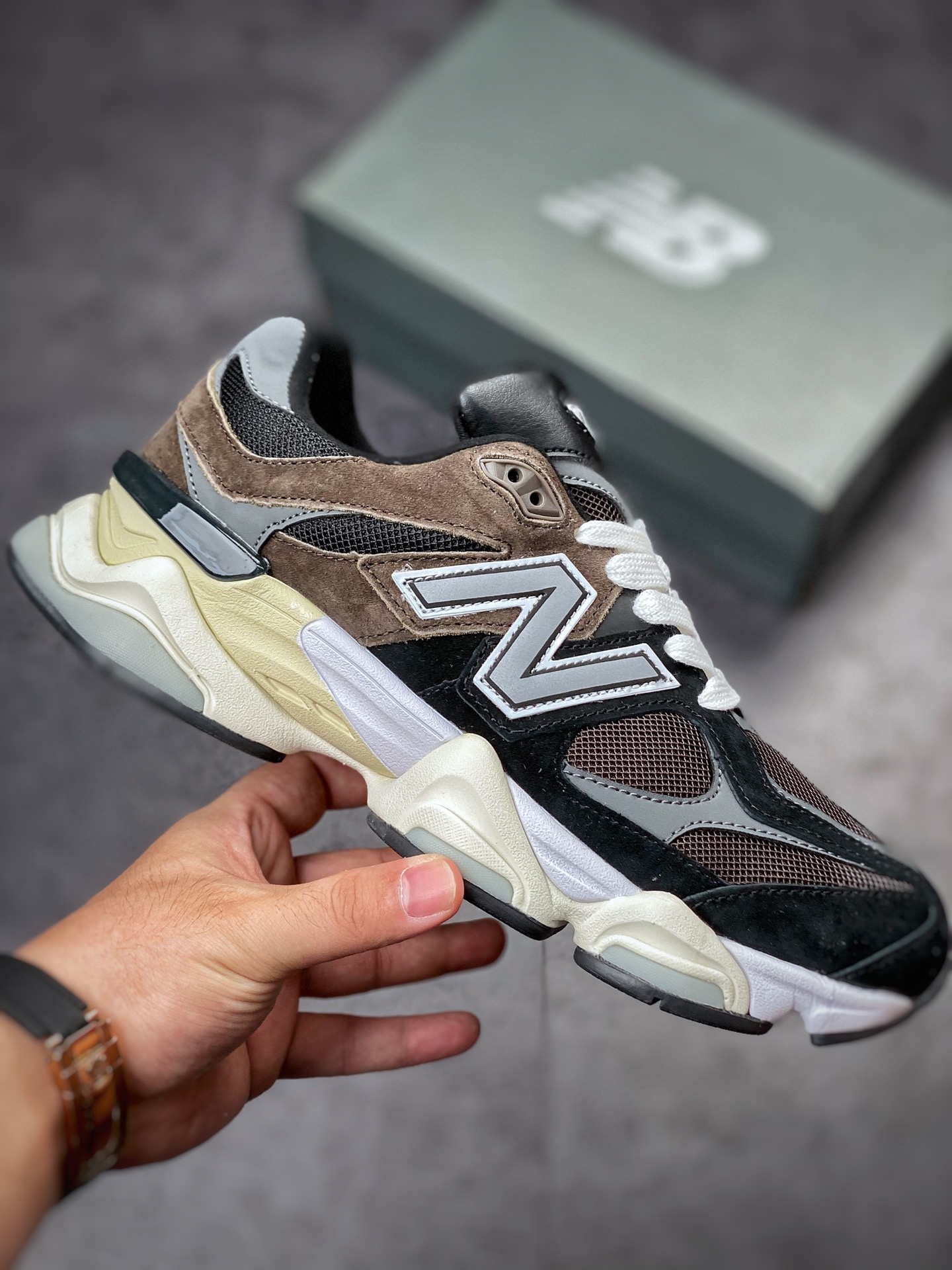 Joe Freshgoods x New Balance 9060 Joint Series Retro Casual Sports Daddy Shoes U9060BRN