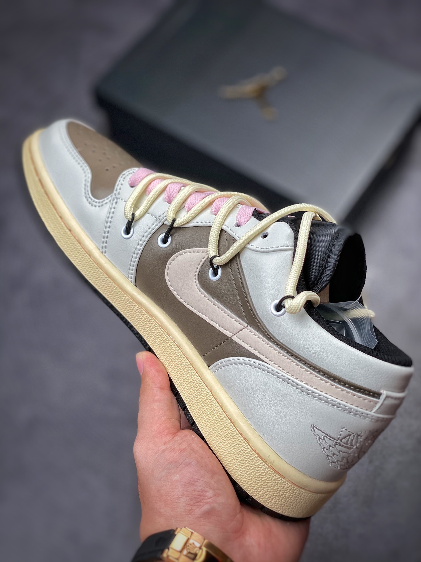 220 Air Jordan 1 Low 白棕解构绑带 553558-062