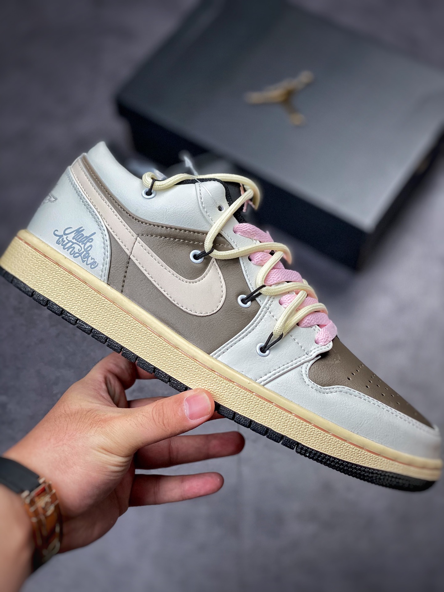 220 Air Jordan 1 Low 白棕解构绑带 553558-062