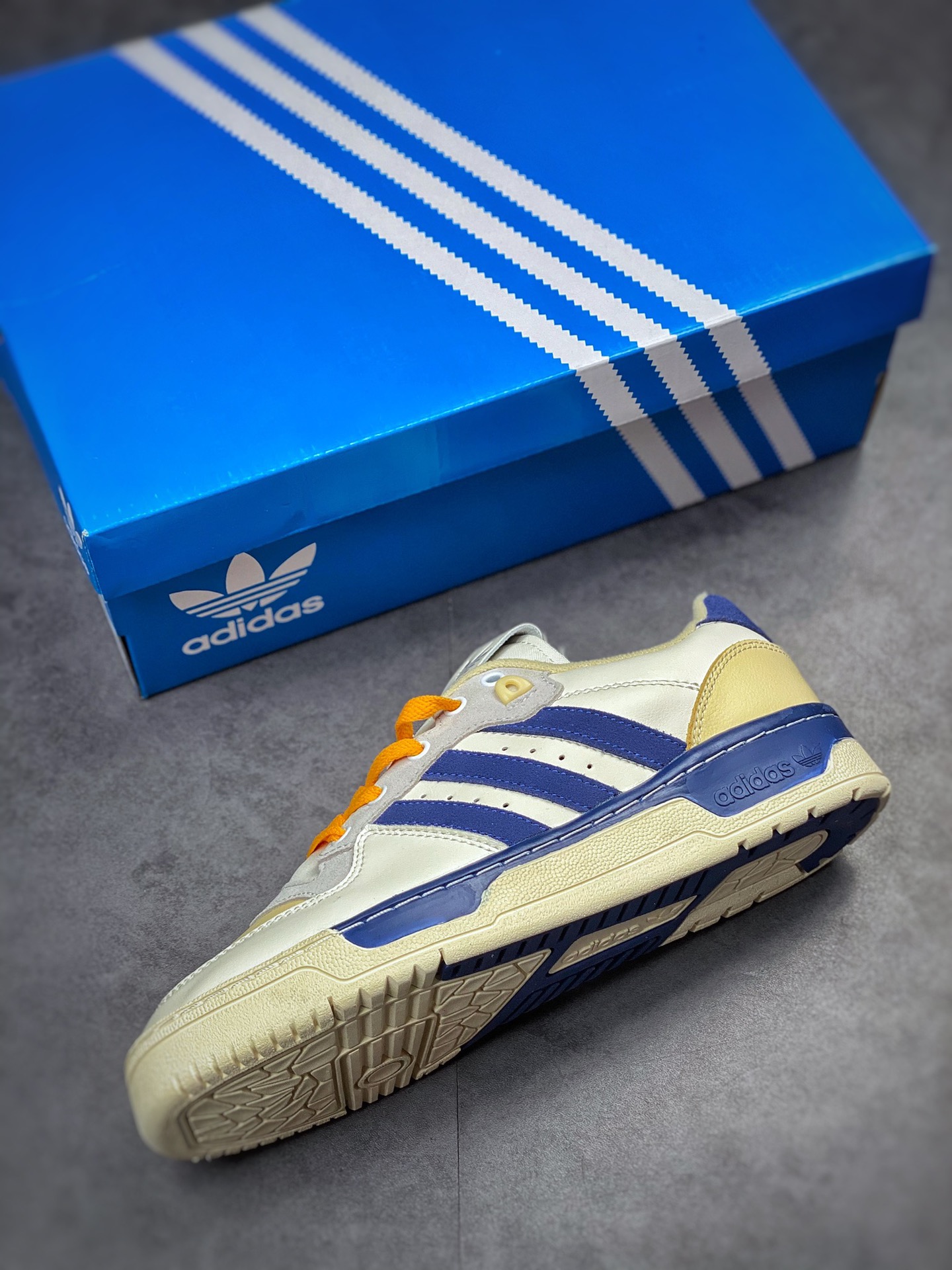 Adidas Rivalry Low Premium rice orange blue classic retro trend all-match sneakers HO4386