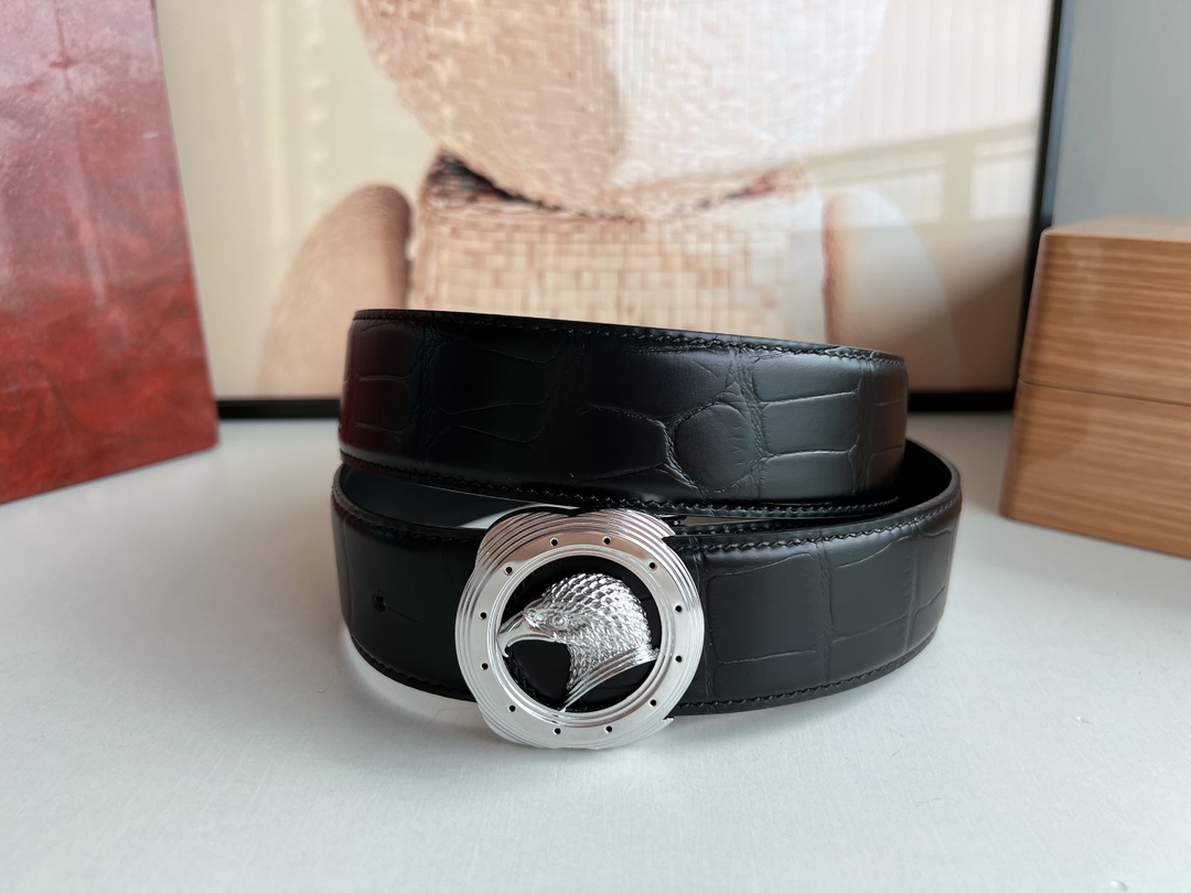 Stefano Ricci Men’s Belts: Classic Steel Eagles with Metal Buttons and Alligator Texture Combinations - 图片 8