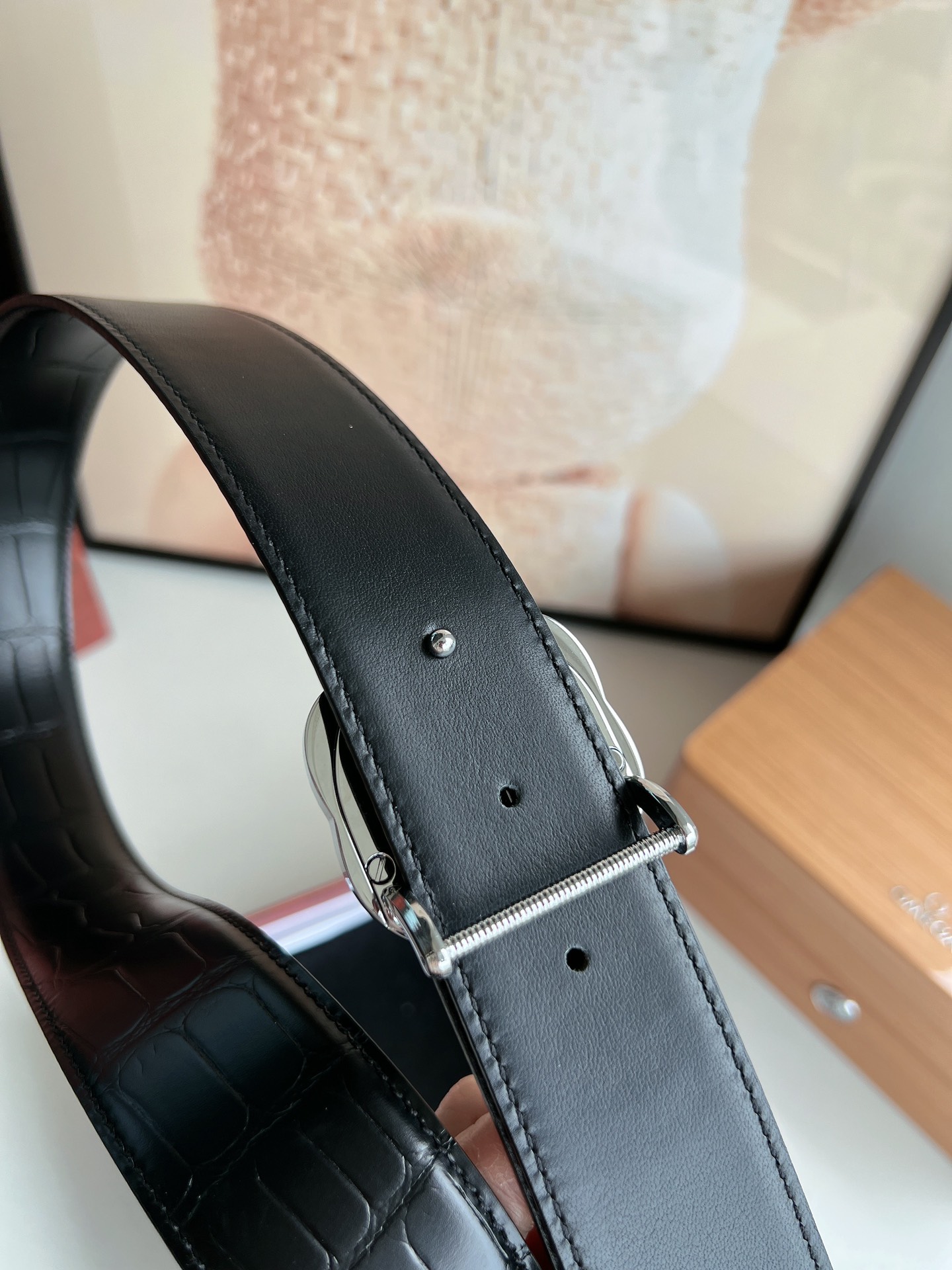 Stefano Ricci Men’s Belts: Classic Steel Eagles with Metal Buttons and Alligator Texture Combinations - 图片 4