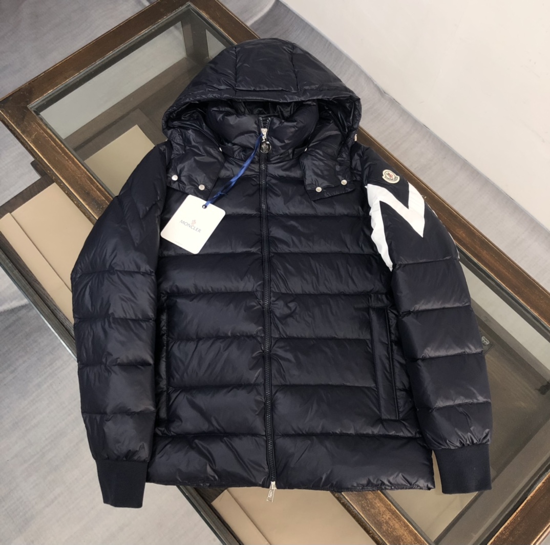 Moncler 1:1
 Clothing Down Jacket Black Blue White Duck Down Fall/Winter Collection