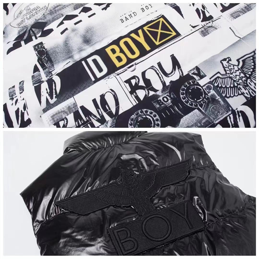 Boy London FW22 满印音乐主题两面穿羽绒马甲