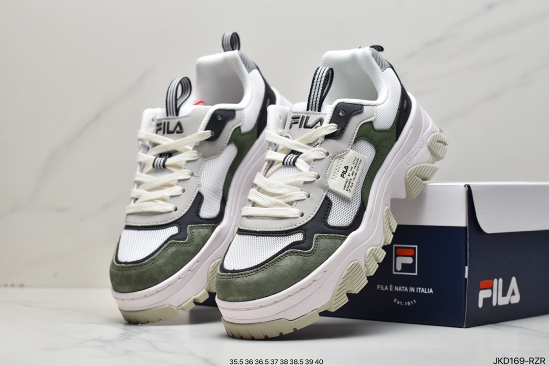 FILA official electrove 2 daddy shoes women's shoes increased height