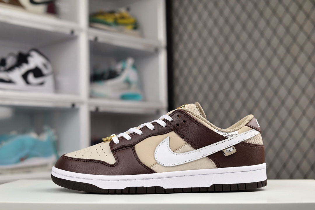 I0 NIKE SB Dunk Low 摩卡棕金扣原装头层材料 独家版型蒸餾加工帶來的是更好的视觉和脚感体验大厂纯原品质出货 清洁度 电绣工艺 皮料切割干净无任何毛边 细节完美 官方
