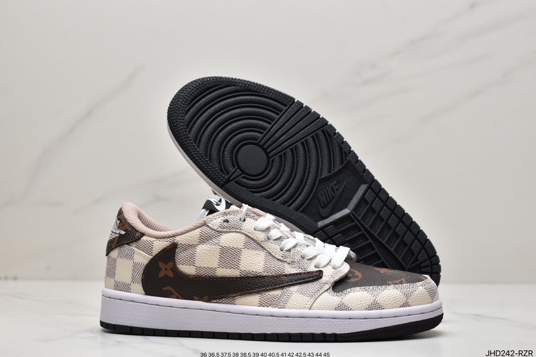 190 Travis Scott x Air Jordan 1 Low AJ1乔1低帮倒钩  1A9G62