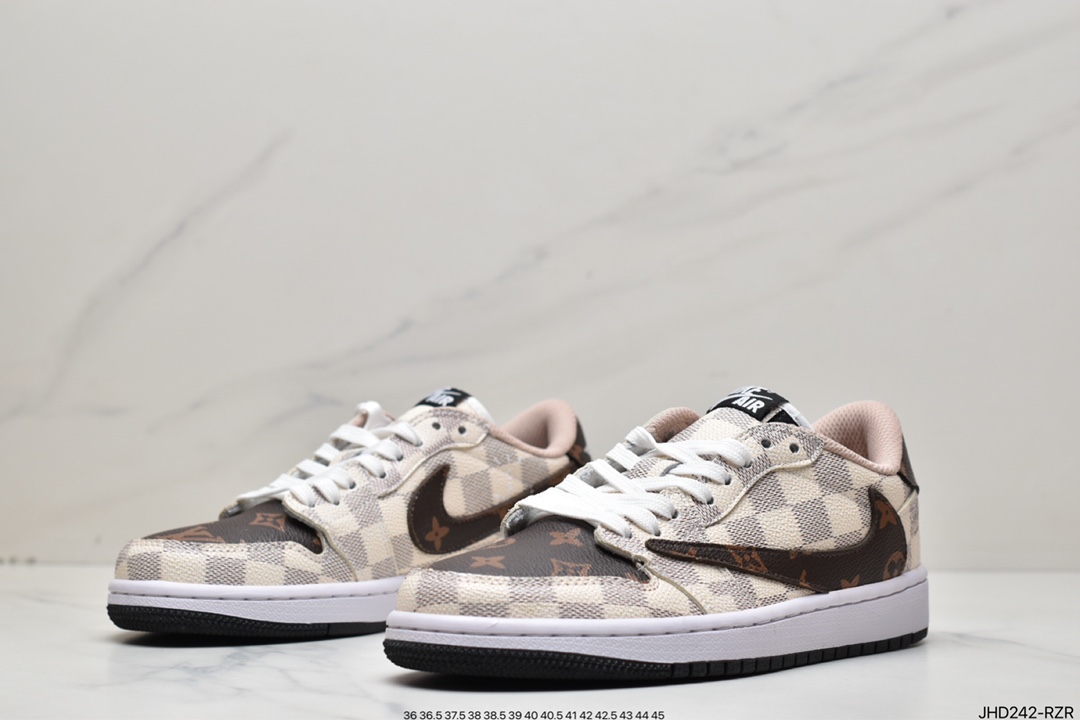 190 Travis Scott x Air Jordan 1 Low AJ1乔1低帮倒钩  1A9G62